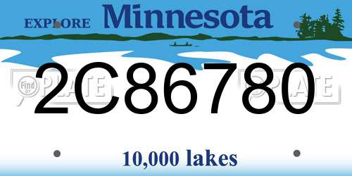 2C86780 Minnesota License Plate