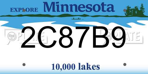 2C87B9 Minnesota License Plate