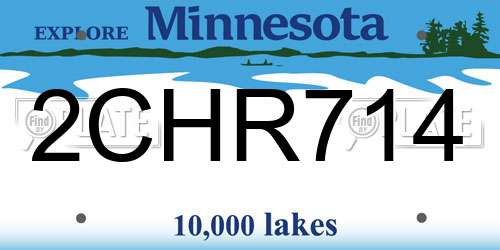 2CHR714 Minnesota License Plate