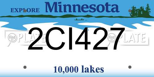 2CI427 Minnesota License Plate