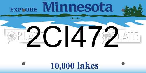 2CI472 Minnesota License Plate