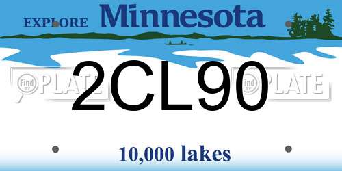 2CL90 Minnesota License Plate