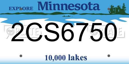 2CS6750 Minnesota License Plate