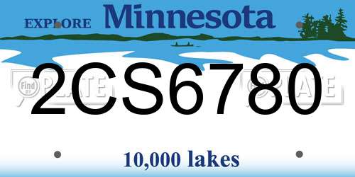 2CS6780 Minnesota License Plate
