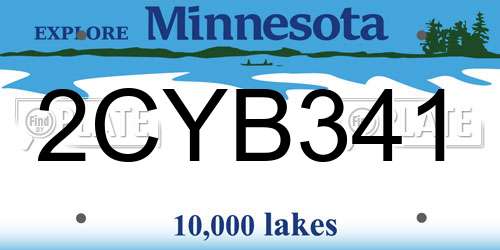 2CYB341 Minnesota License Plate
