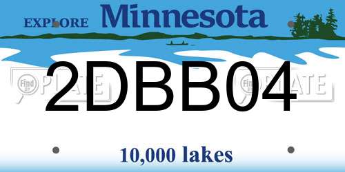 2DBB04 Minnesota License Plate