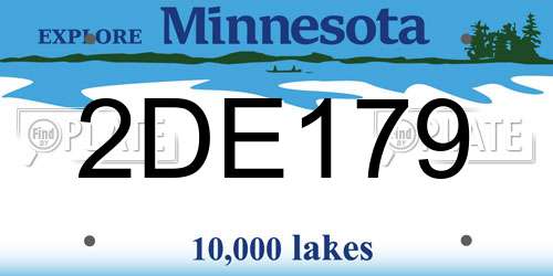 2DE179 Minnesota License Plate