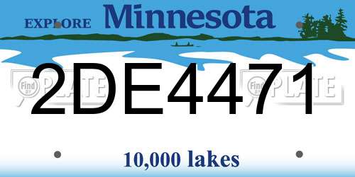 2DE4471 Minnesota License Plate