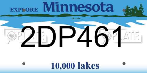 2DP461 Minnesota License Plate