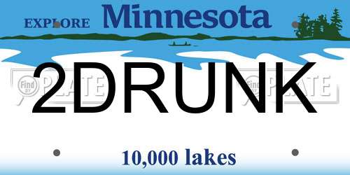 2DRUNK Minnesota License Plate