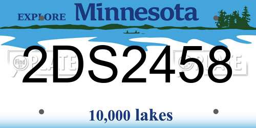 2DS2458 Minnesota License Plate