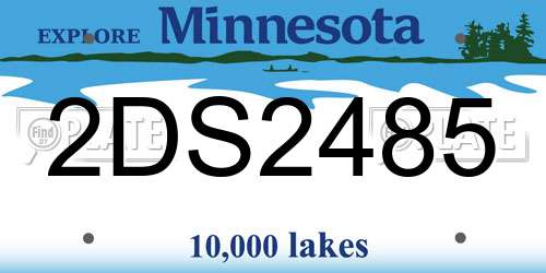 2DS2485 Minnesota License Plate