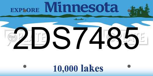2DS7485 Minnesota License Plate