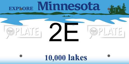 2E Minnesota License Plate
