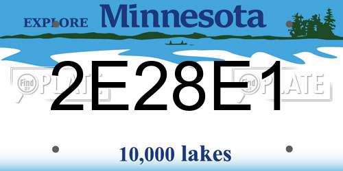 2E28E1 Minnesota License Plate
