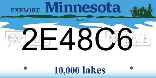 2E48C6 Minnesota License Plate