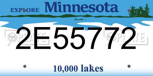 2E55772 Minnesota License Plate