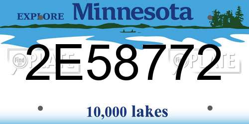 2E58772 Minnesota License Plate