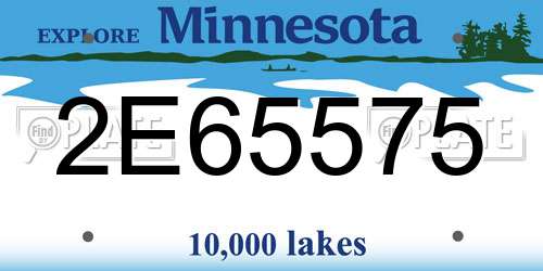 2E65575 Minnesota License Plate