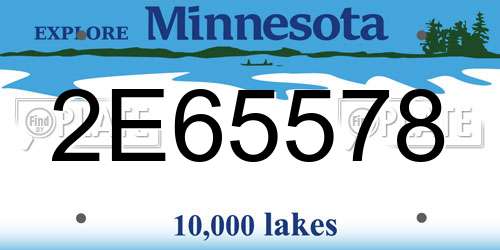 2E65578 Minnesota License Plate