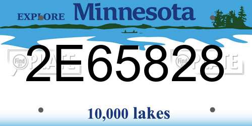 2E65828 Minnesota License Plate
