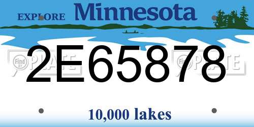 2E65878 Minnesota License Plate