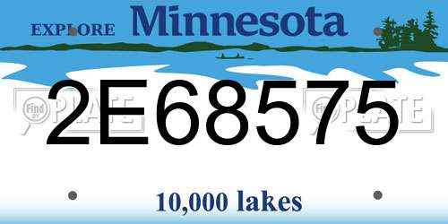 2E68575 Minnesota License Plate