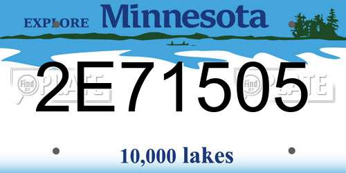 2E71505 Minnesota License Plate