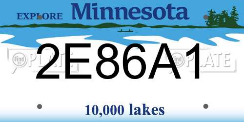 2E86A1 Minnesota License Plate