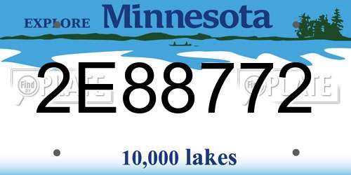2E88772 Minnesota License Plate