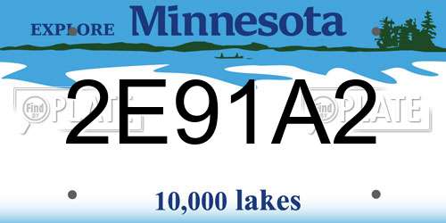 2E91A2 Minnesota License Plate