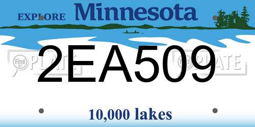 2EA509 Minnesota License Plate
