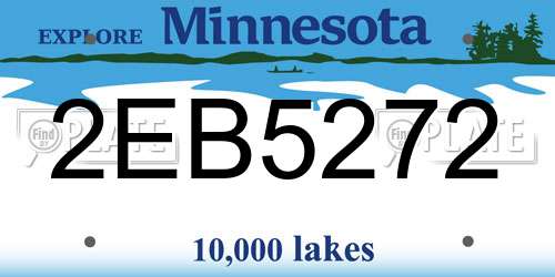 2EB5272 Minnesota License Plate