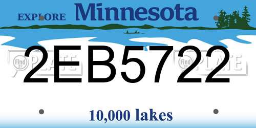 2EB5722 Minnesota License Plate