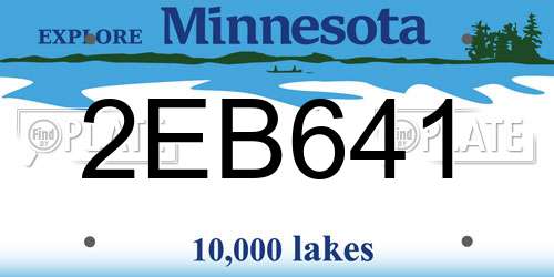 2EB641 Minnesota License Plate