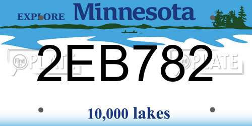 2EB782 Minnesota License Plate