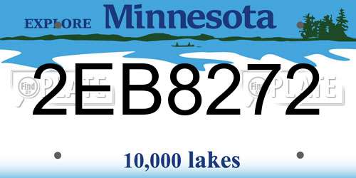 2EB8272 Minnesota License Plate