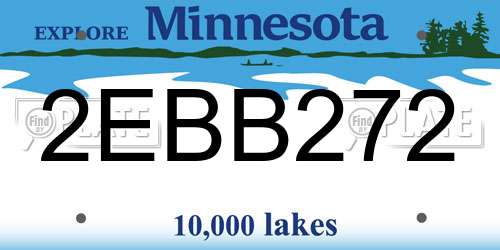2EBB272 Minnesota License Plate