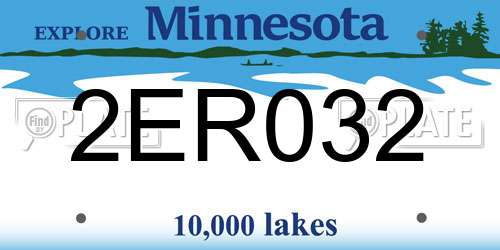 2ER032 Minnesota License Plate