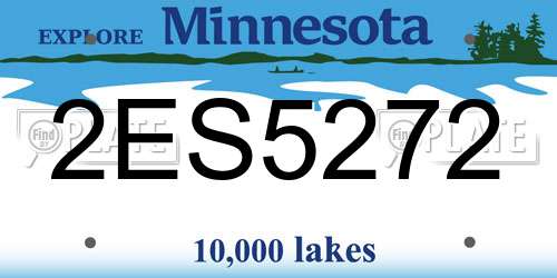 2ES5272 Minnesota License Plate