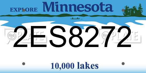 2ES8272 Minnesota License Plate