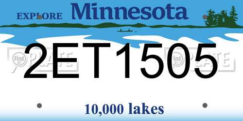 2ET1505 Minnesota License Plate