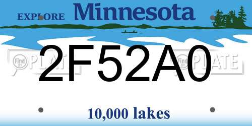 2F52A0 Minnesota License Plate
