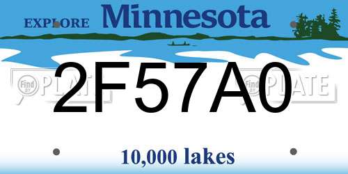 2F57A0 Minnesota License Plate