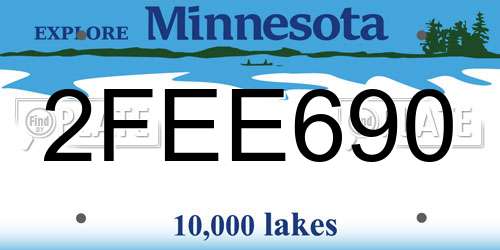 2FEE690 Minnesota License Plate