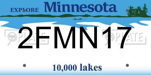 2FMN17 Minnesota License Plate