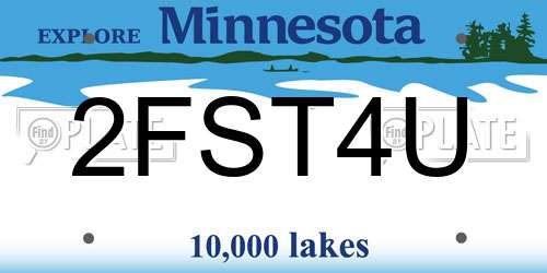 2FST4U Minnesota License Plate