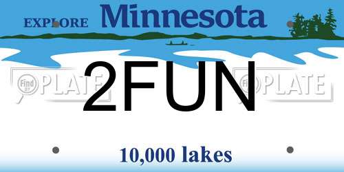 2FUN Minnesota License Plate