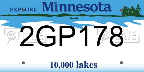 2GP178 Minnesota License Plate