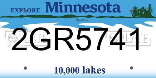 2GR5741 Minnesota License Plate